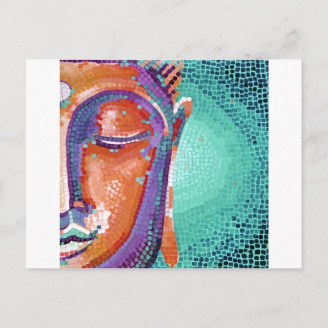 Orangenmosaikbild Postkarte (Vorderseite)