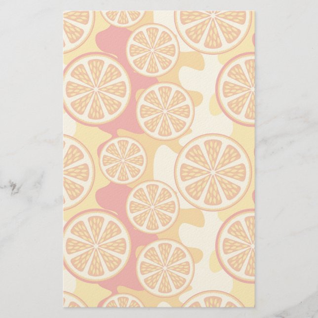 Orangenmuster Briefpapier (Vorderseite)