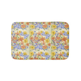 Orangenmuster der Blume Badematte