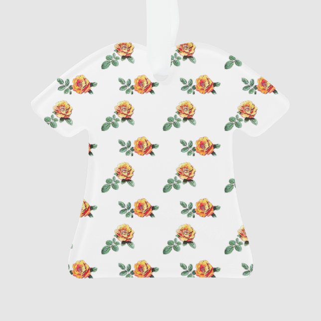 Orangenmuster der Rose Ornament (Vorderseite)