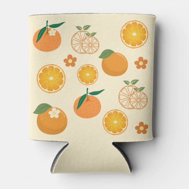 Orangenmuster Dosenkühler (Vorderseite)