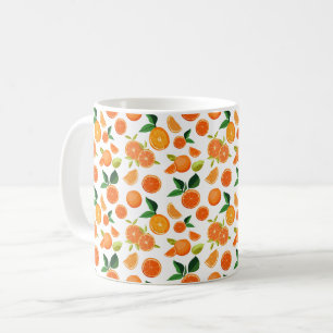 Orangenmuster Kaffeetasse