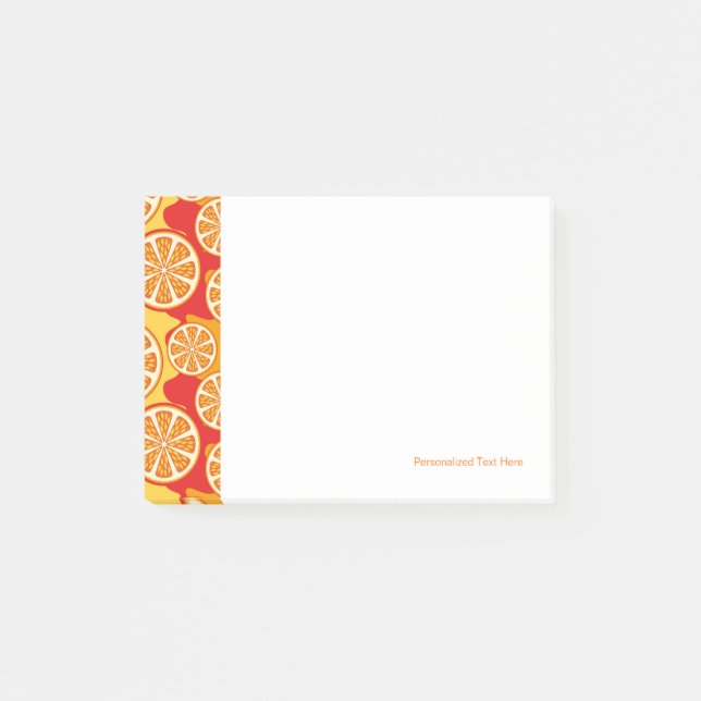 Orangenmuster Post-it Klebezettel (Vorderseite)
