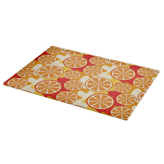 Orangenmuster Schneidebrett (Ecke)