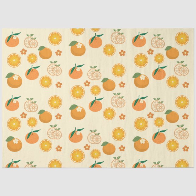 Orangenmuster Seidenpapier (Vorderseite)