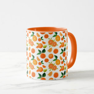 Orangenmuster Tasse