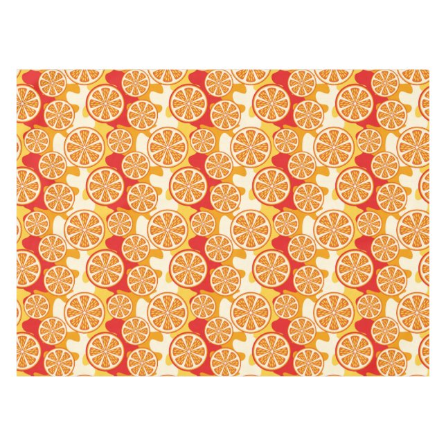 Orangenmuster Tischdecke (Vorderseite (Horizontal))
