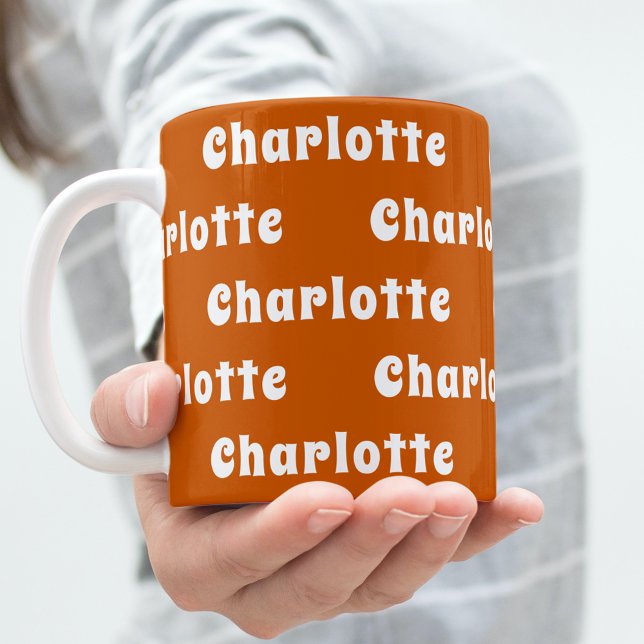 Orangennamenmuster Kaffeetasse (Von Creator hochgeladen)