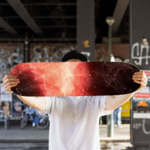 Orangennebel Skateboard   Cosmic Space Skateboard