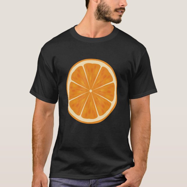 Orangenorange für Mädchen in Orange T-Shirt (Vorderseite)