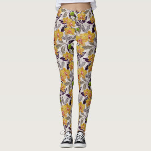 Orangenorchideen. Leggings