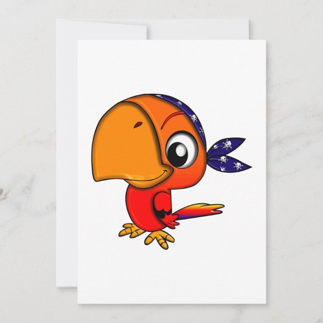 Orangenpapagei-Cartoon (Vorderseite)