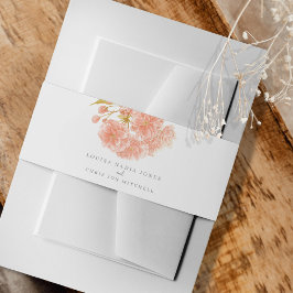 Orangenpfirsichblüte Hochzeitsfarbe Einladungsbanderole