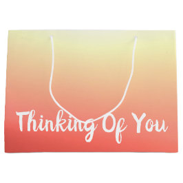 Orangenpfirsichfarben und gelb große geschenktüte