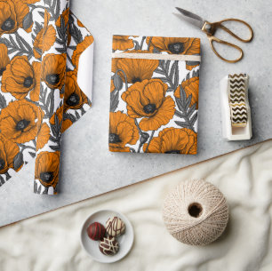 Orangenpflücke auf weiß geschenkpapier