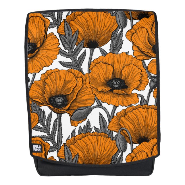 Orangenpflücke auf weiß rucksack (Vorderseite)