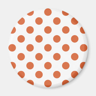 Orangenpolka-Punkte Magnet