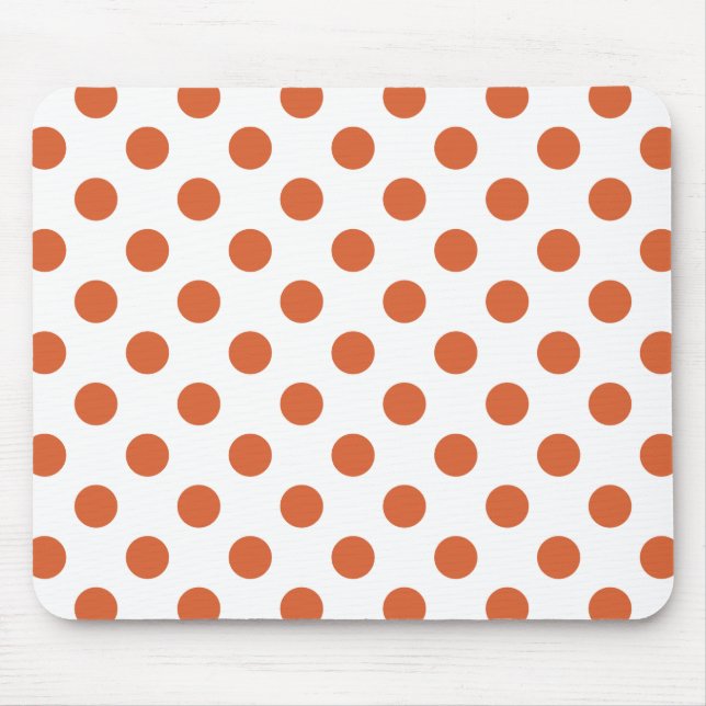 Orangenpolka-Punkte Mousepad (Vorne)