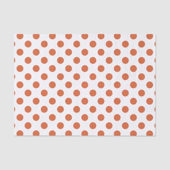 Orangenpolka-Punkte Seidenpapier (Vorderseite)