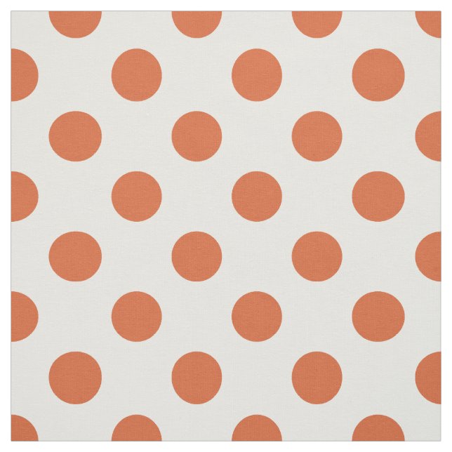Orangenpolka-Punkte Stoff (Muster)