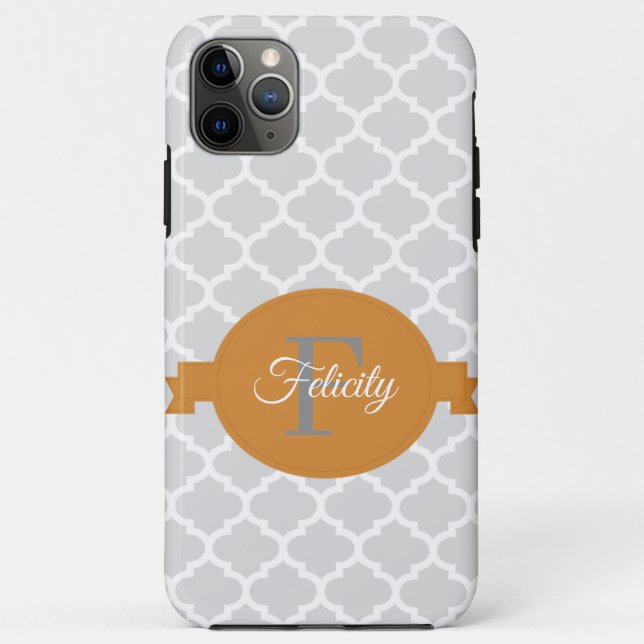 Orangenquatrefolie Personalisiert Case-Mate iPhone Hülle (Rückseite)