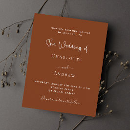 Orangenrost Drehbuch Budget Hochzeitseinladung Flyer