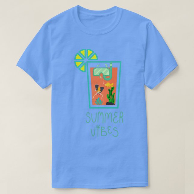Orangensaft im Sommer im Aquarium T-Shirt (Design vorne)