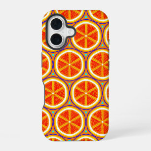 Orangensaft in gepresst - Zitrus Pop Art Hell iPhone 16 Hülle