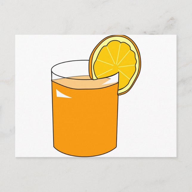 Orangensaft Postkarte (Vorderseite)