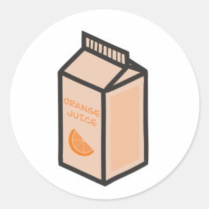 Orangensaft Runder Aufkleber