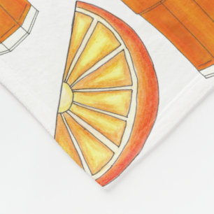 OrangensaftCitrus Fruit Slice, frisch gepresst Fleecedecke