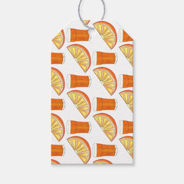 OrangensaftCitrus Fruit Slice, frisch gepresst Geschenkanhänger (Vorderseite)