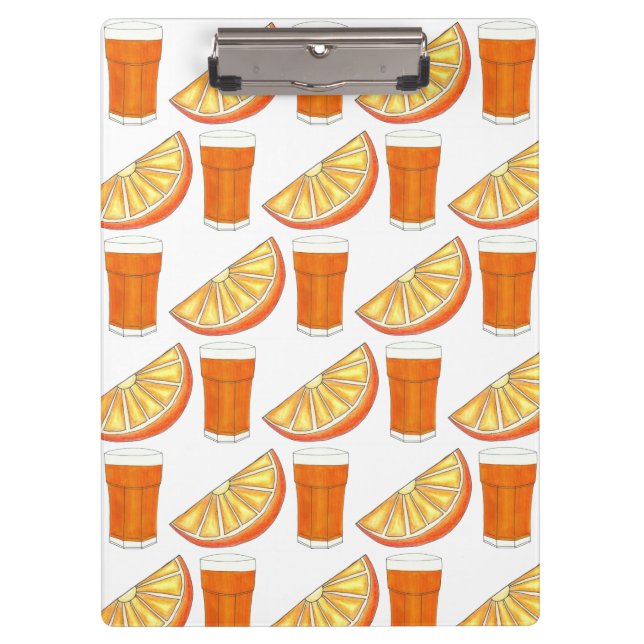 OrangensaftCitrus Fruit Slice, frisch gepresst Klemmbrett (Vorderseite)