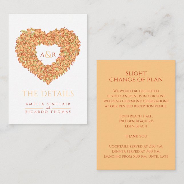 Orangensaftpfropfen Begleitkarte (Vorne/Hinten)