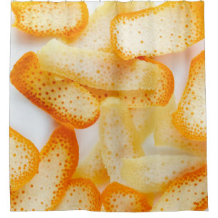 Orangenschalen Duschvorhang