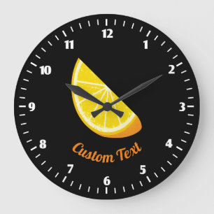 Orangenscheibe Große Wanduhr
