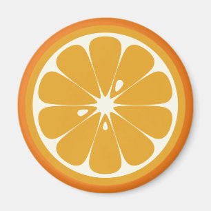 Orangenscheibe Magnet