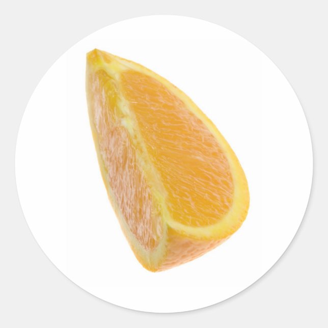 Orangenscheibe Runder Aufkleber (Vorderseite)