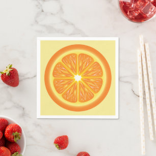 Orangenscheibe Serviette