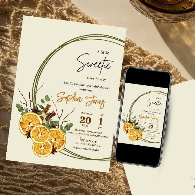 Orangenscheiben getrocknete Zitrusfrüchtedusche Einladung (Von Creator hochgeladen)