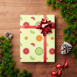 Orangenscheiben-Nahtloses Muster Geschenkpapier