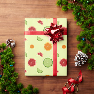 Orangenscheiben-Nahtloses Muster Geschenkpapier