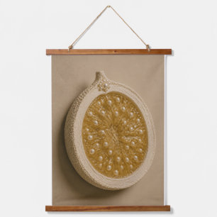 Orangenscheiben-Wandkunst Wandteppich Mit Holzrahmen