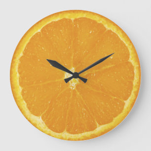 Orangenscheiben-Wanduhr Große Wanduhr