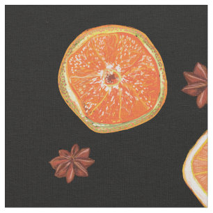 Orangenscheiben & Zimt Stoff