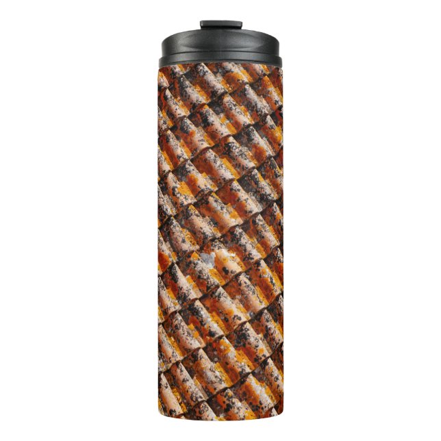 Orangenschindeln Thermosbecher (Vorderseite)
