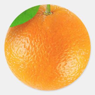 Orangenschluss Runder Aufkleber