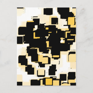 Orangenschokoladenkuchen, geometrisch grafisch postkarte