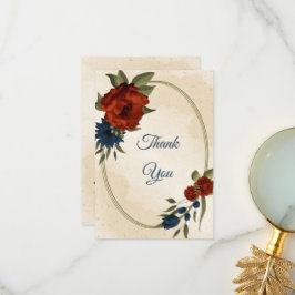 Orangenseehochzeit Dankeskarte