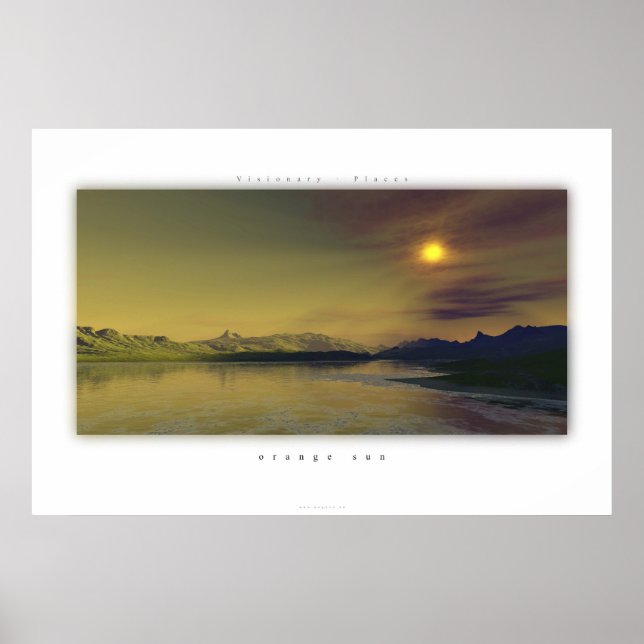 Orangensonne Poster (Vorne)